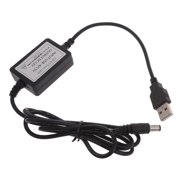 DC5V til DC 12V USB Spænding Step Up Converter-kabel USB-strømforsyningsadapterledning med 5,5 x 2,1 mm 115cm/45