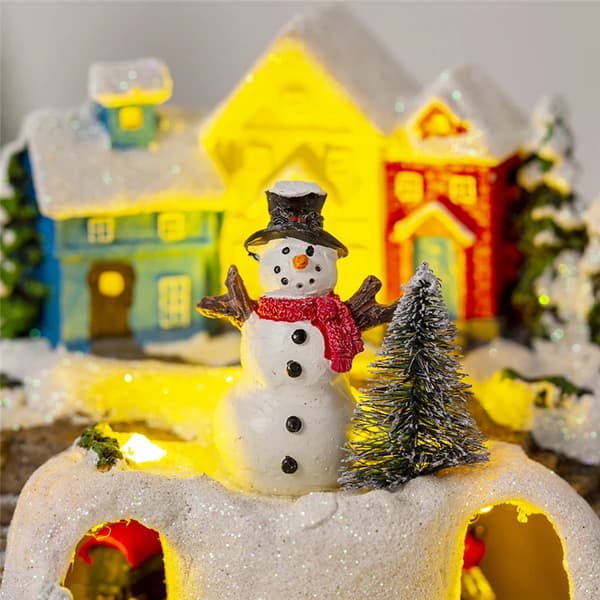 Julpyssel By Tomten Lysande Musikprydnader Snögubbe snowman 12*11*15cm
