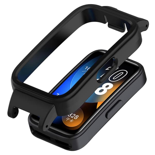 PC øre halv dækning ur beskyttelsesramme Black For Huawei Band 10 / 9 / 8 12mm