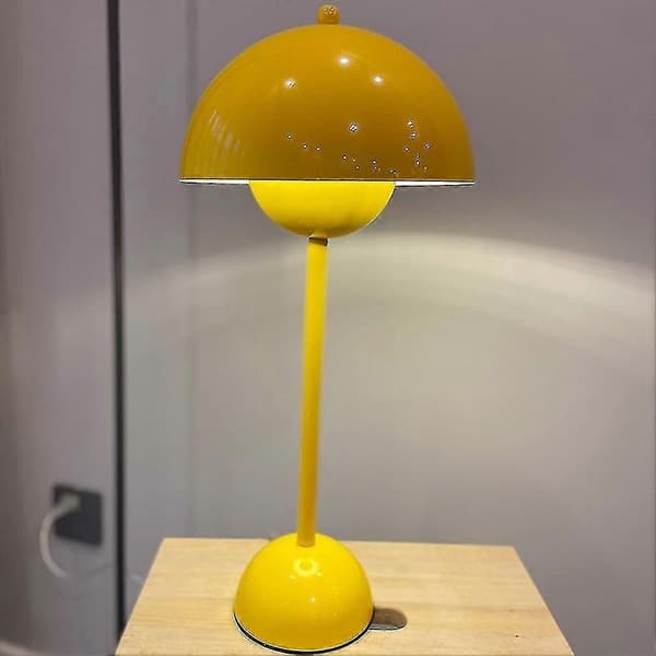 Blomsterknopp LED bordlampe romdekorasjon nattlys gul—ls