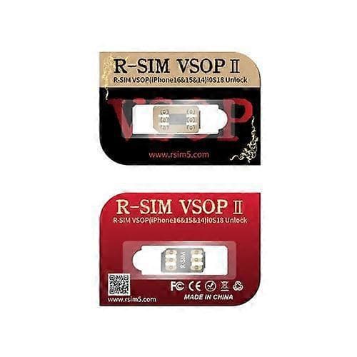 R-SIM VSOP 2 SIM-oplåsningschip med SED/MEP-tilstand til iPhone 13-16 Dual SIM-modeller Not Specified