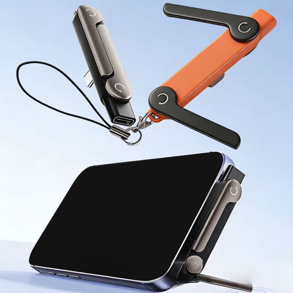 240W zinklegering datakabeladapter sammenleggbar telefonholder til nettbrett—ls Orange 0.03