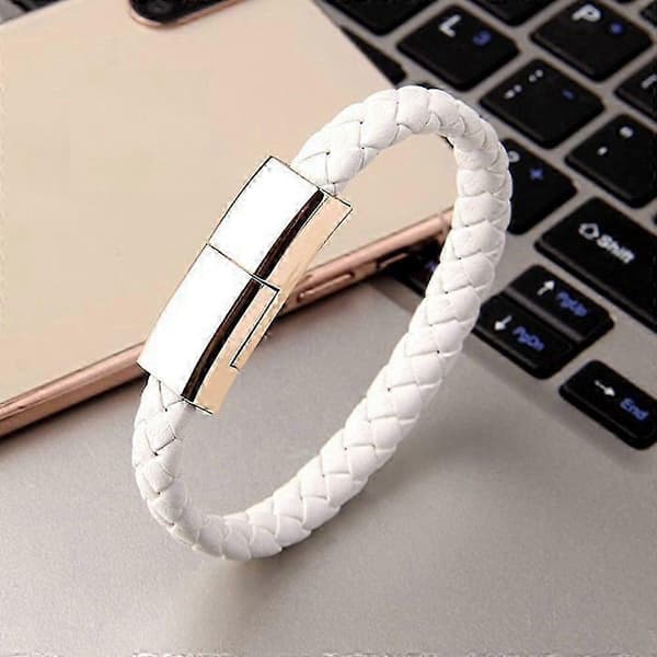 3A USB til 8-pinners kreativt armbånd datakabel—ls White