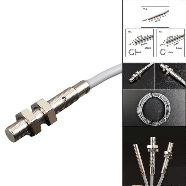 24V DC 3-leder induktiv nærhetssensorbryter M5 PNP