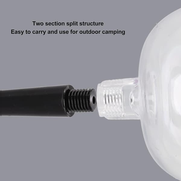 Bærbare sammenleggbare vinglass, knussikre, klare, avtakbare plastvinglass for utendørs camping og reiser Black