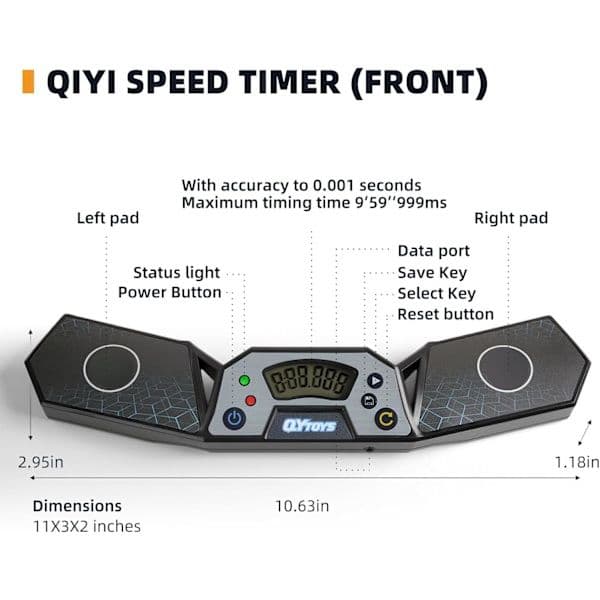 Professionell Speed Cube Timer, Touch Control Timer med Display, Cube Race Stack Tävling en Fantastisk Gåva för Pojkar och Flickor