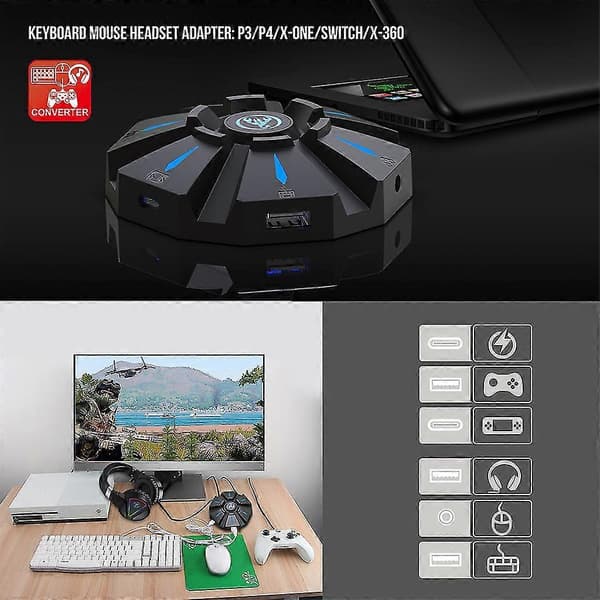 Mobil Gamepad Controller Gaming Tangentbordsmusomvandlare Används för bärbar dator[ls]