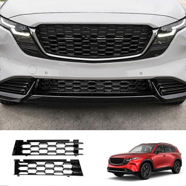 Nedre sentergrilldeksel til frontfanger kompatibel med Mazda CX-5 CX5 2026 utvendig tilbehør Black