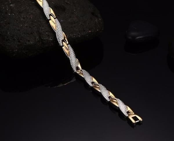 Magnetisk terapi armbånd elegant stål armbånd smykker terapeutisk
