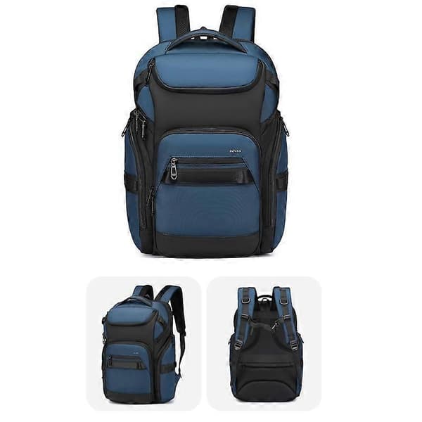 Ozuko 17 tommer letvægts vandtæt rygsæk computertaske med stor kapacitet Blue