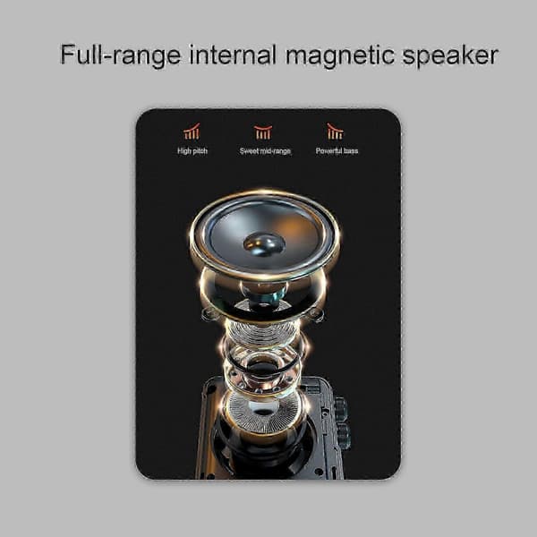 Multifunksjonell lomme-TV med Bluetooth og AM/FM-radio for hverdagsbruk Grey
