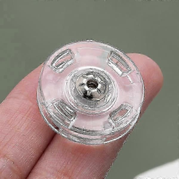 Genomskinliga tryckknappar 25 mm, set om 10 Transparent