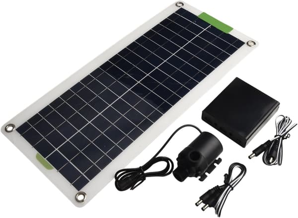 DC-pumpe til springvandsdam og udendørsfunktioner 12V solvandskit med 50W panel til 800L/H flow—ls