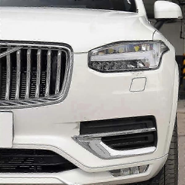 Främre stötfångarskydd Kompatibel med Volvo XC90 2016-22 - strålkastarspolningsde Black Right