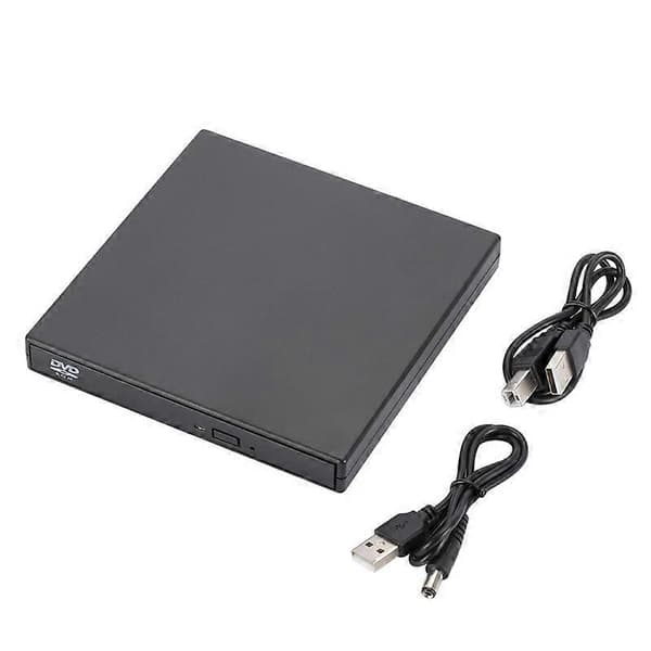Ekstern USB2.0 DVD optisk drev bærbar computer stationær alt-i-én CD-brænder Black