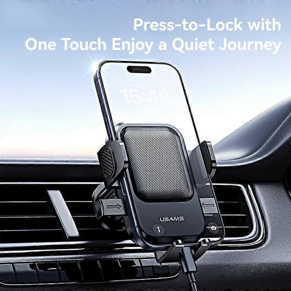 USAMS ZJ090 One-touch bilventiltelefonholder Black