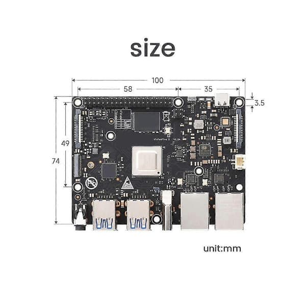 Til Visionfive2 Risc-v Board Computer Rv64gc Isa Quad Core Jh7110 8g Ram Opengl Linux Udvikling B—ls