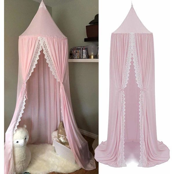 Kids Canopy Bed, Round Dome, Pink