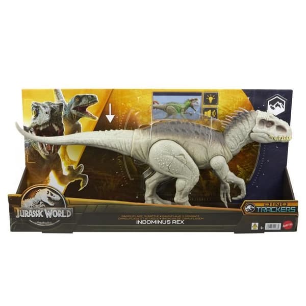 Indominus Rex -figuuri, naamiointi - Mattel - HNT63 - Dinosaurus Jurassic World Monivärinen Harmaa Grå Plast