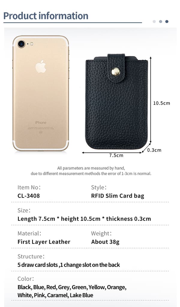 Card Blocr Kredittkort Pop Up Lommebok RFID-blokkering Slank Minimalistisk