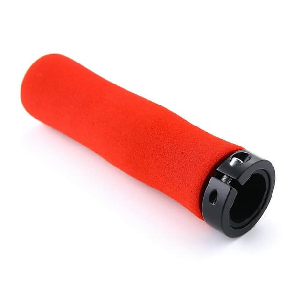 1 par AG28 legeringslåseringe + svamp cykelstyrgreb Red