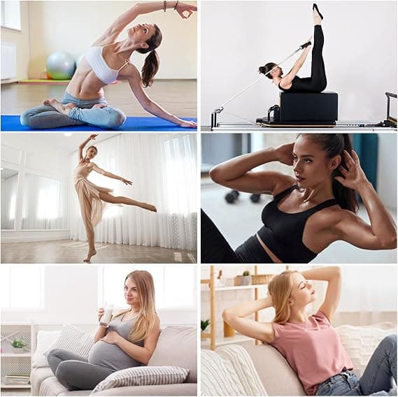 4 par Pilatesstrømper med greb, skridsikre strømper til yoga, træning, ballet og dans.—ls