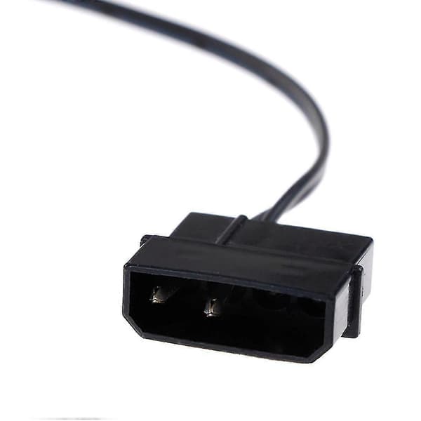 40 cm 1 til 5 4-bens Pwm CPU-køler/kabinet/chassis køleblæserkabelhub splitteradapter sort ærme – LS