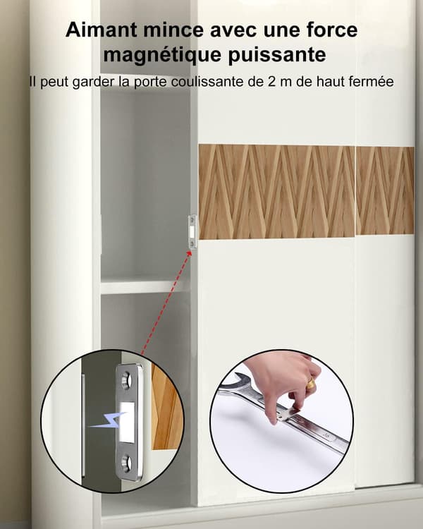 4 stk skabsdørsmagneter magnetiske lukninger ekstremt tynd magnet