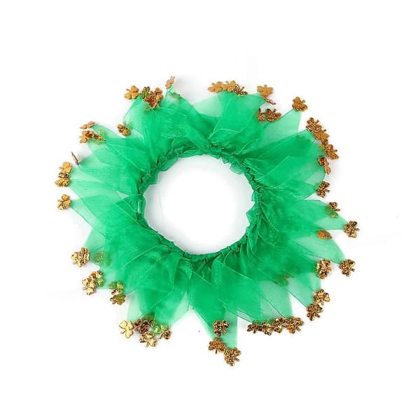 Elastisk græskarhalsbånd til kæledyr Halloween-dekorationskostumetilbehør til hunde og katte Green