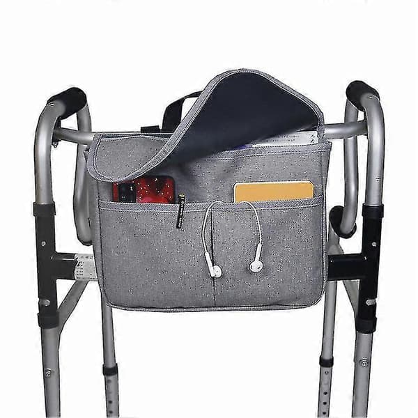 Oppbevaringsveske for rullestol Rullestolveske Rullestol armlene tilbehør Sideveske med lommer[ls] GREY