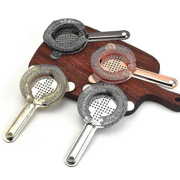 Cocktail Strainer - Bar Strainer i rustfritt stål for bartending, Boston Ice Spacer silver