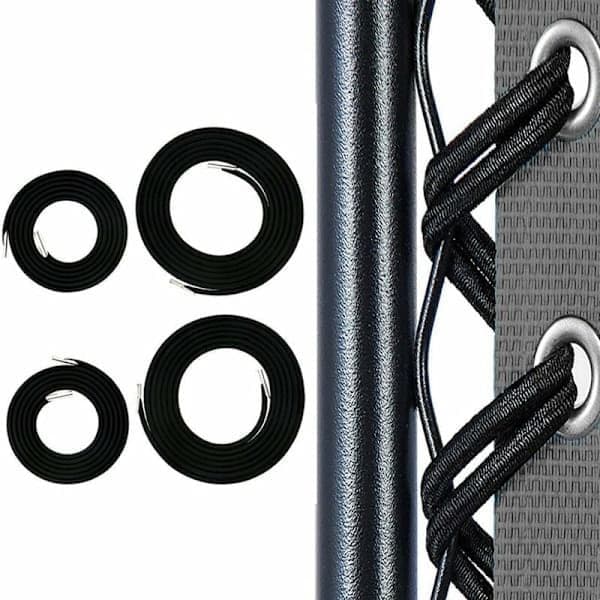 Drawstring, elastic band, accessories for folding chair (black export (a set of 2 long and 2 short))