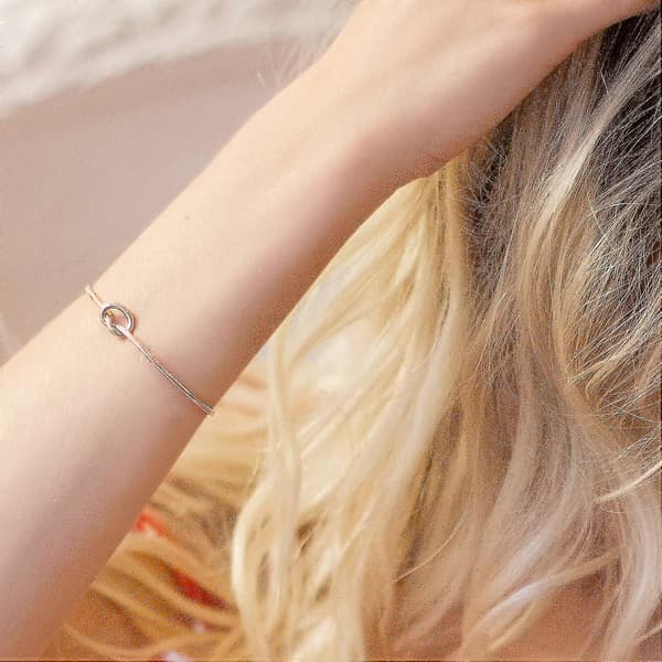 Forgyldte Forever Love Knot Infinity Armbånd til kvinder | Guldarmbånd til kvinder – ls