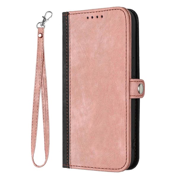 For Huawei Mate 10 Pro side spenne dobbel fold håndstropp skinn telefonveske Pink