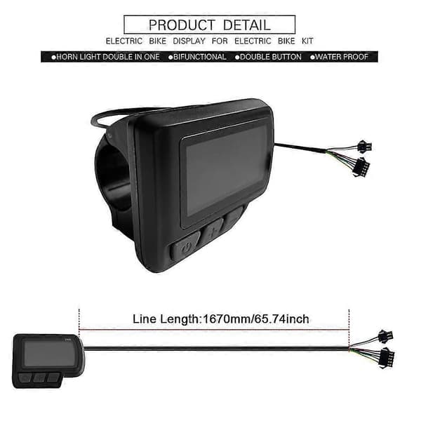Elektrisk cykel scooter 36v 48v 250w 350w 22a 6 rør børsteløs controller En06 Led Display Med Us—ls