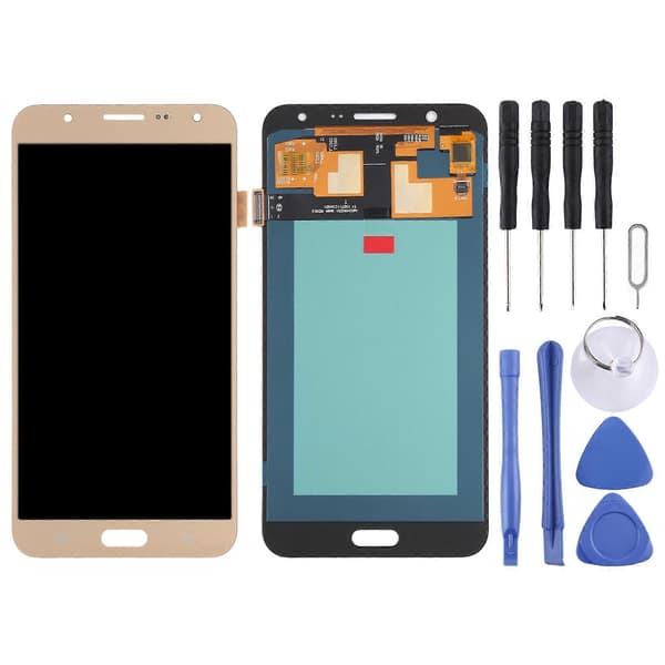 OLED LCD-skærm til Samsung Galaxy J7 SM-J700 med Digitizer Fuld Samling Gold