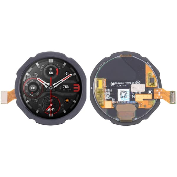 For Amazfit T-Rex 2 KOMPATIBEL LCD-skjerm med digitizer komplett montering Not Specified