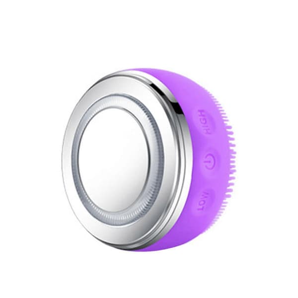 Ansigtsrensebørste Genopladelig silikone Eksfolierende Ansigtskrubber Vandtæt Purple