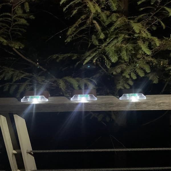 16-pack Solar Deck Lights, Solar LED Lights for Outdoor Use, Waterproof Solar LED Lights for Deck, Steps, Railing, Wall, Patio, Stairs (COOL W...