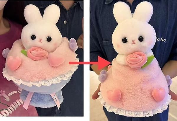 Pehmoinen kukkakimppu pupunukke 30CM