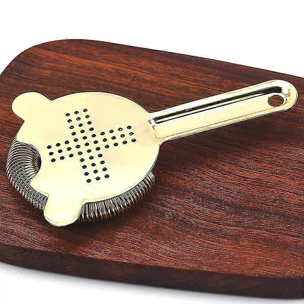 Cocktail Strainer - Bar Strainer i rustfritt stål for bartending, Boston Ice Spacer gold
