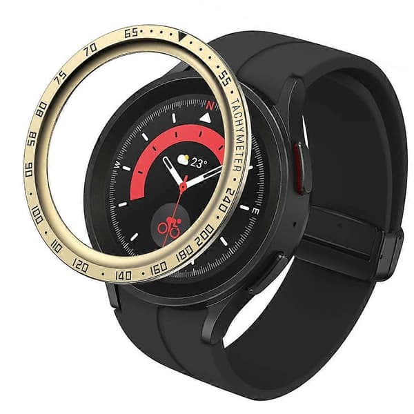 Til Watch 5 Pro Bezel Ring Husdæksel Ur til Tidsskala Ring Beskyttende til—ls Burning red circle black