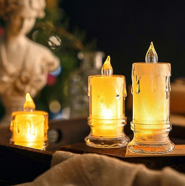 LED Flameless telys 4.7*9.5cm