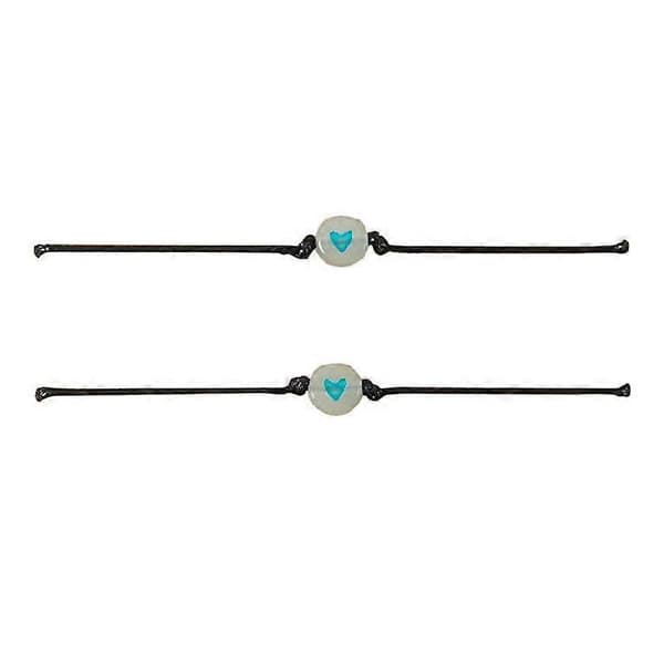 2xPinky Promise Armbånd Venskab Par Matchende Armbånd med Lysende Perle—ls 1