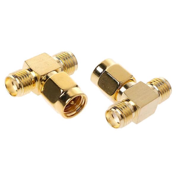 10 STK 3-vejs splitter SMA han til to SMA hun Triple T RF-adapterstik – ls