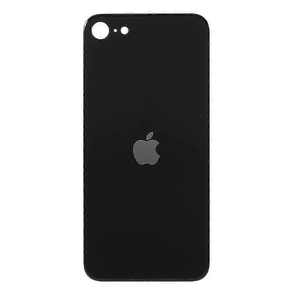 Bagside i glas af høj kvalitet kompatibel med Apple iPhone SE (2. generation) Black