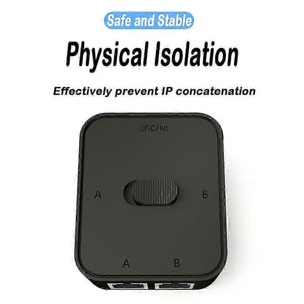 2-ports Gigabit Ethernet-switch, hvid Black
