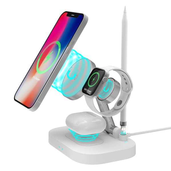 Mobiltelefonholder egnet til Apple iPhone 12/13/14 fire-i-én magnetisk trådløs 2