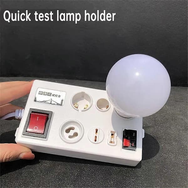 Multi-Interface Test Lampeholder 12 Port LED-Pære Tester Alsidig LED LCD-Tester til E27 B22 E14 Pærer