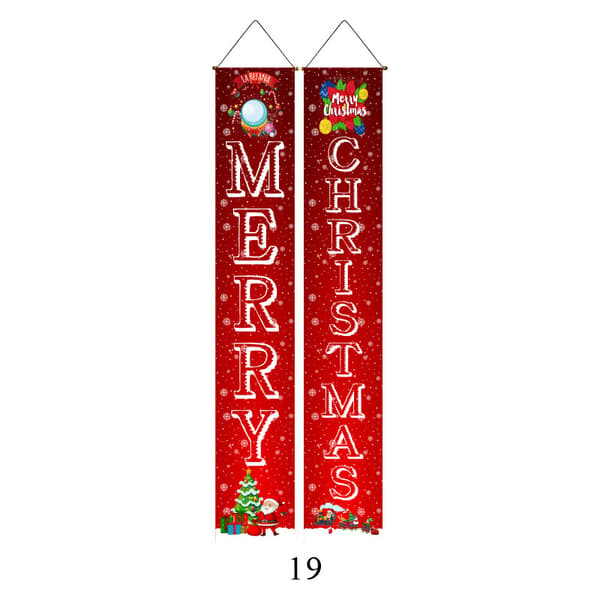 Julehængende dør banner Julepynt Glædelig jul pynt til hjemmet udendørs julepynt